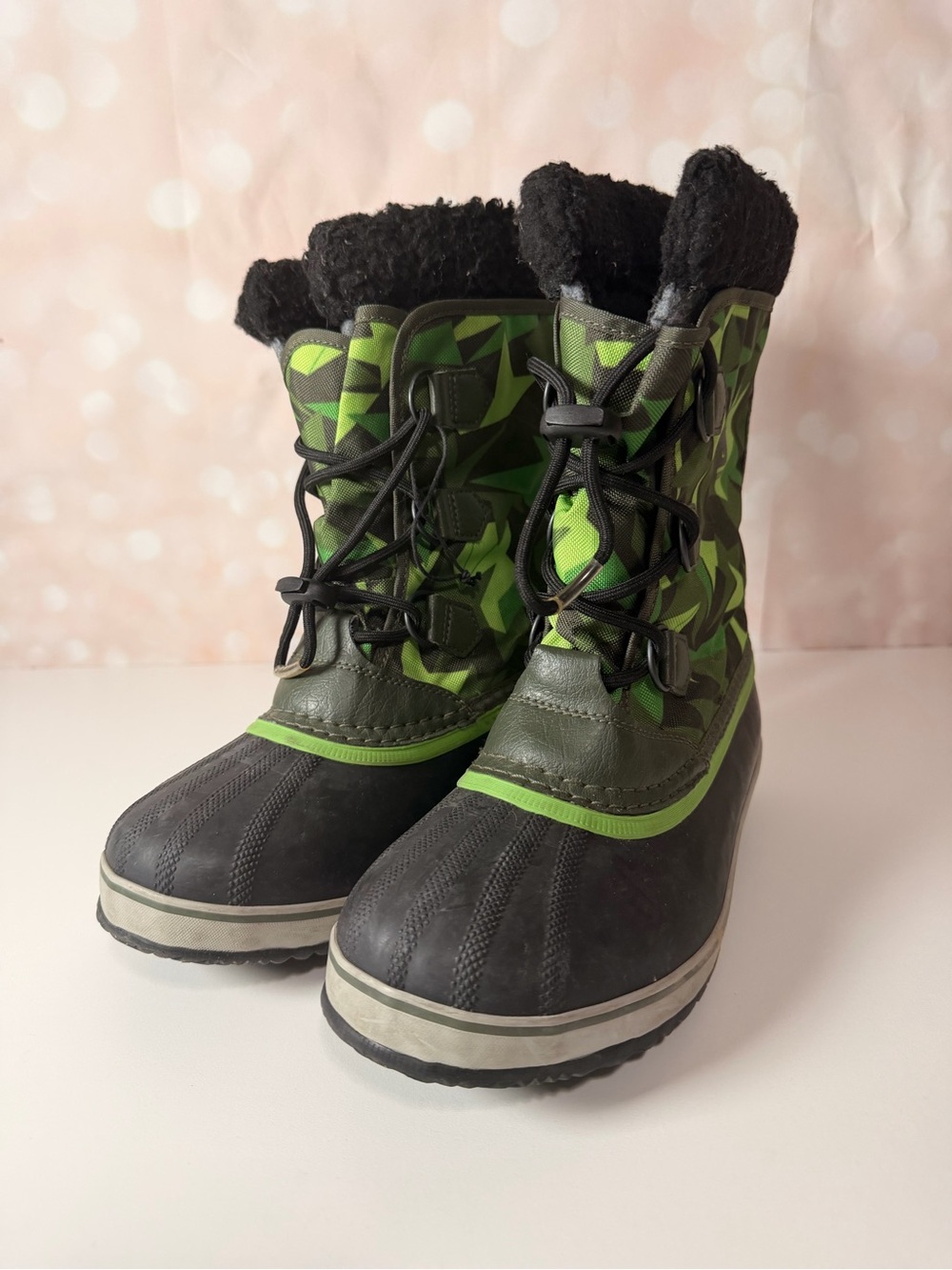 SOREL Black & Green Outdoor Duck Boot